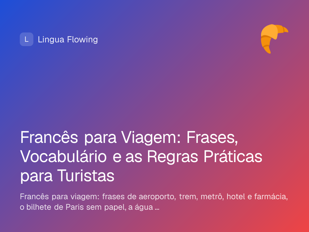Capa do artigo: francês para viagem, frases e vocabulário para turistas