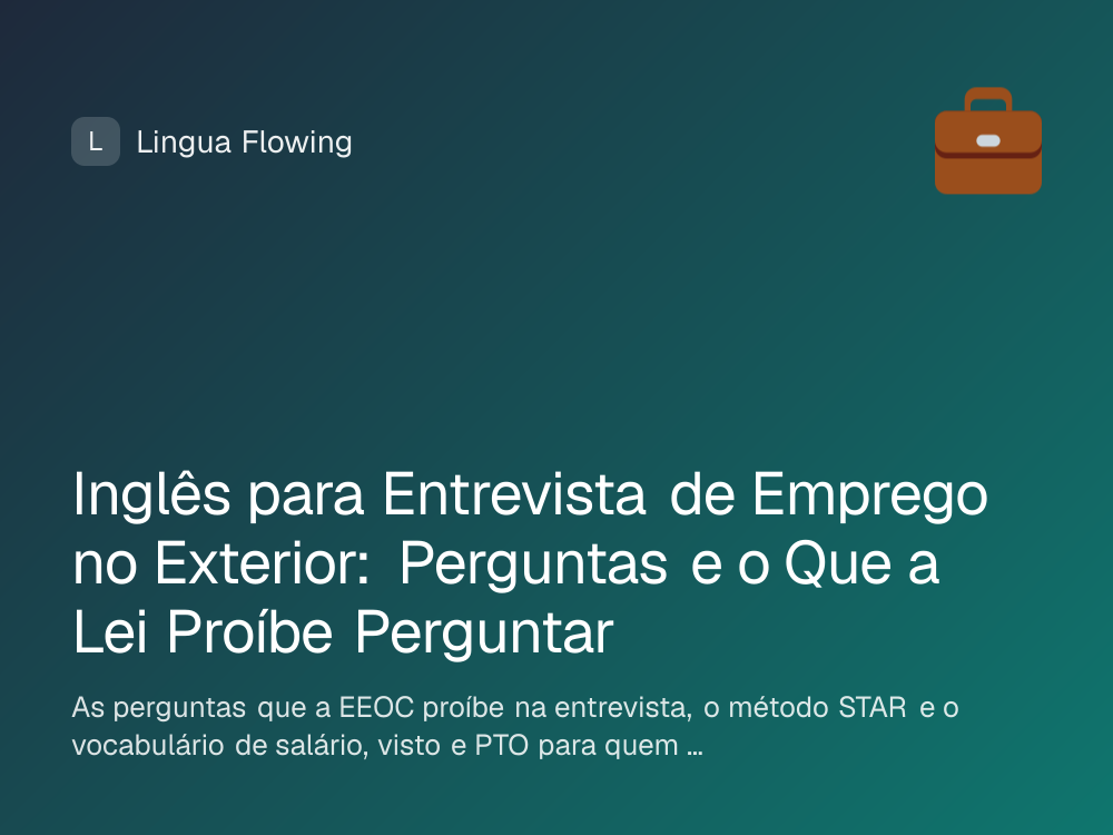 Capa do artigo: inglês para entrevista de emprego no exterior