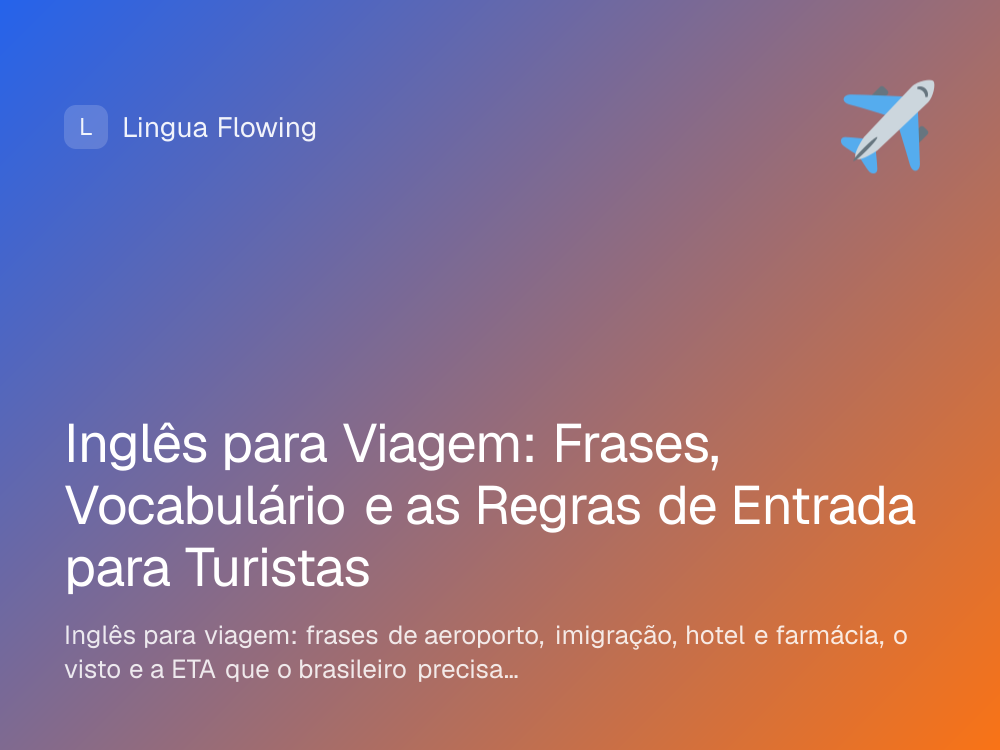 Capa do artigo: inglês para viagem, frases e vocabulário para turistas
