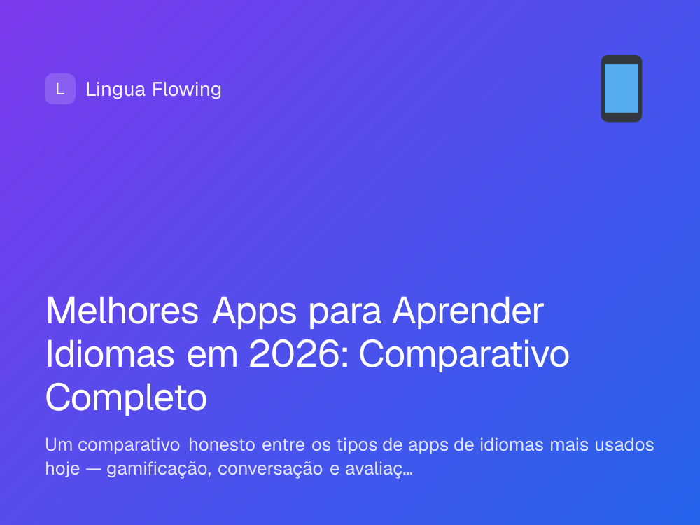 Capa do artigo: melhores apps para aprender idiomas em 2026